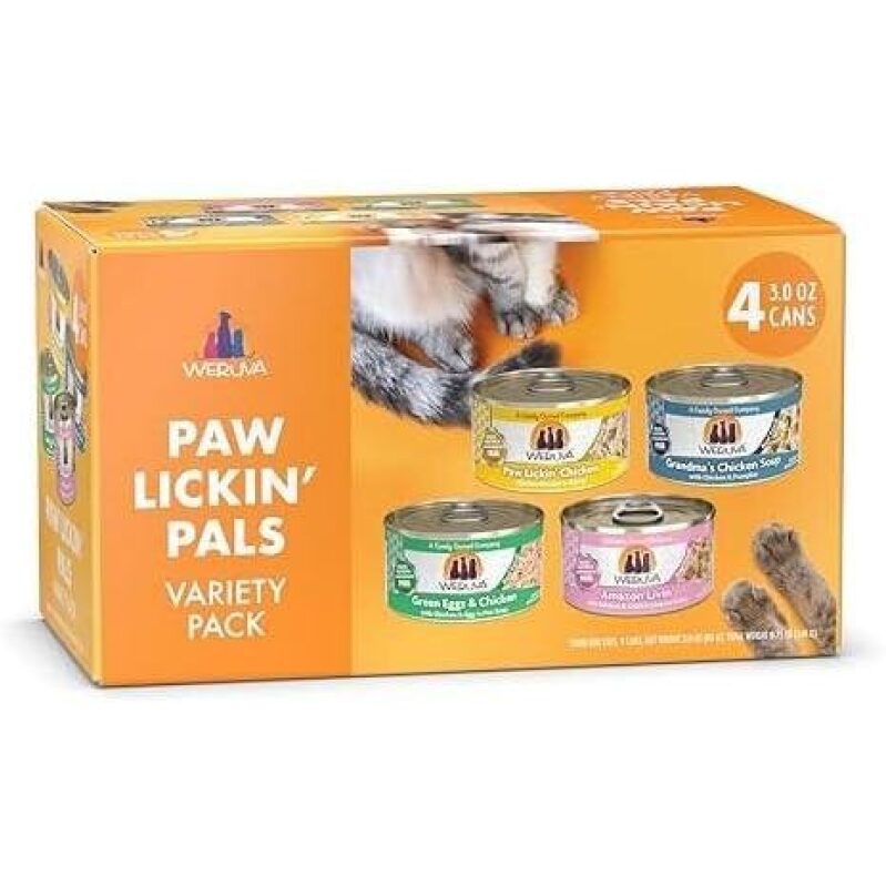 Weruva Paw Lickin' Pals Cat Food Variety Pack - 4 Cans