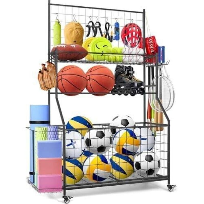 50% Off Sportrack Mobile Storage Rack with Casters - Perfect for Sports Equipment