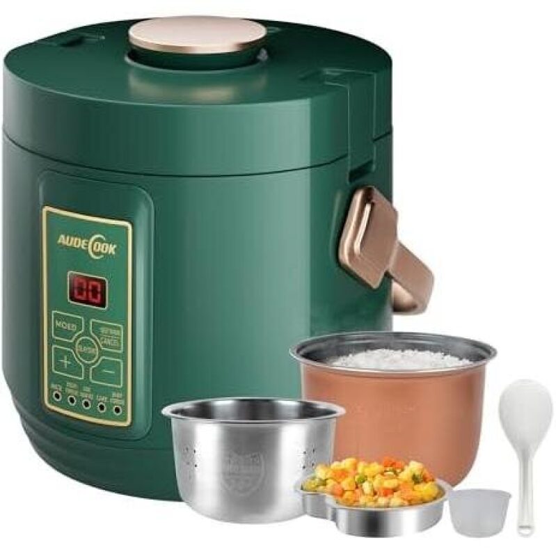 Stainless Steel Mini Rice Cooker (1.2L Low Sugar Reservation with Steaming Tray) - 50% OFF