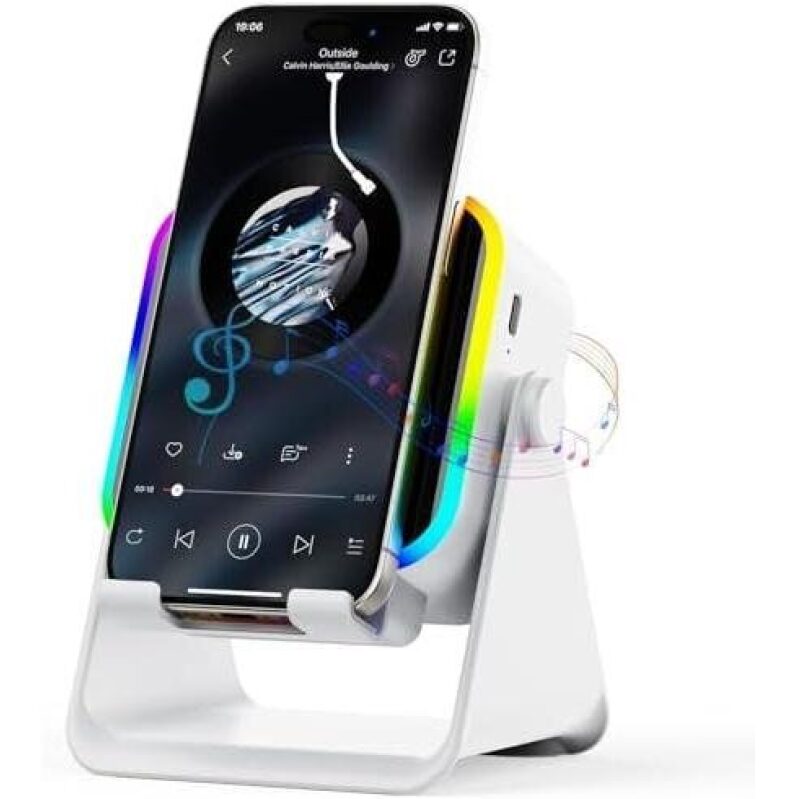 Smart Multi-Functional Speaker with 5-in-1 Rotating Stand and Ambiance Light