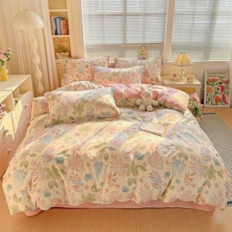 Double-Sided Floral Bedding Set with 50% Discount