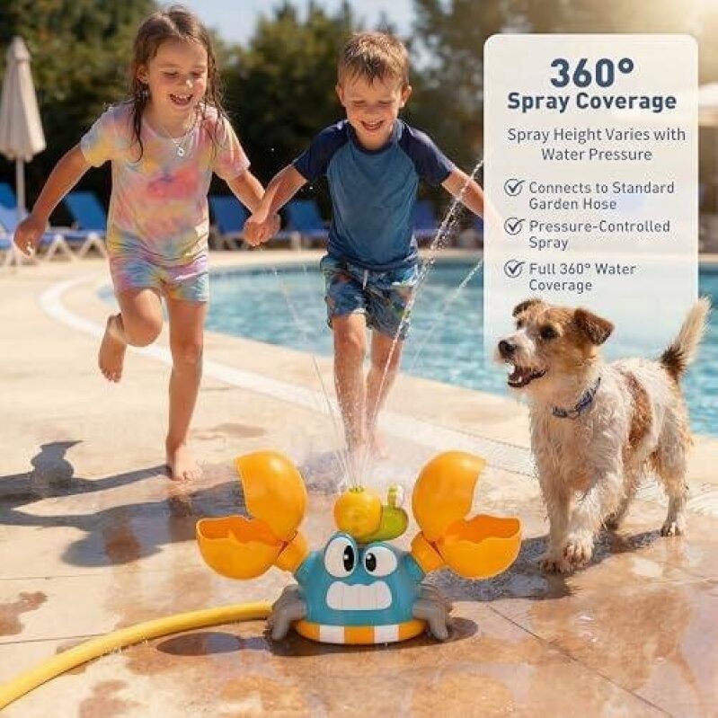 Triple Fun Crab Splash Toy for Outdoor Play and Learning