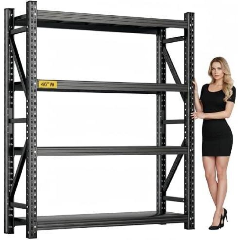 Steel Storage Rack - Four-Layer Adjustable High Load Capacity Reinforced Storage