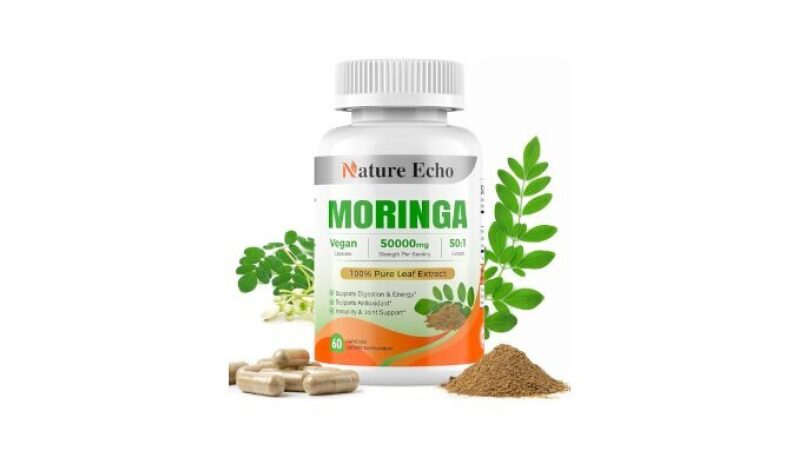 Nature Echo Moringa Oleifera Capsules - High Potency Energy & Immune Support