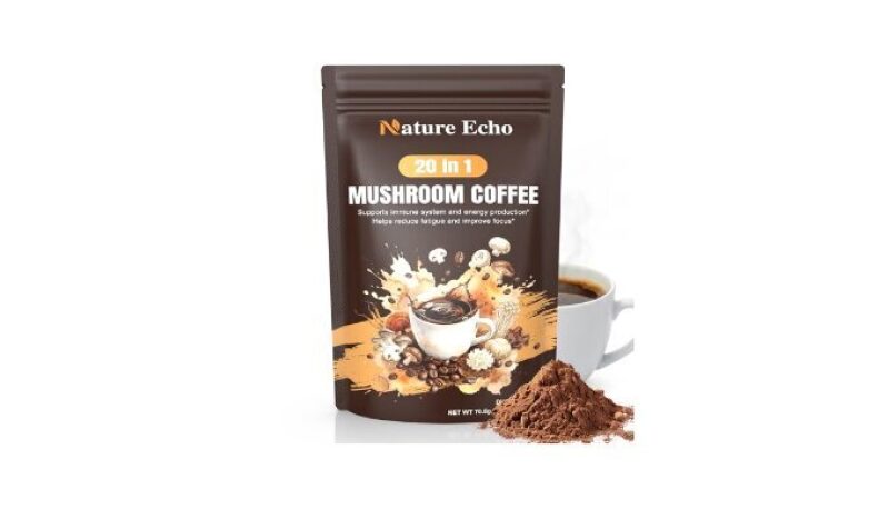 20 in 1 Mushroom Coffee with Ashwagandha - Low Caffeine Instant Coffee