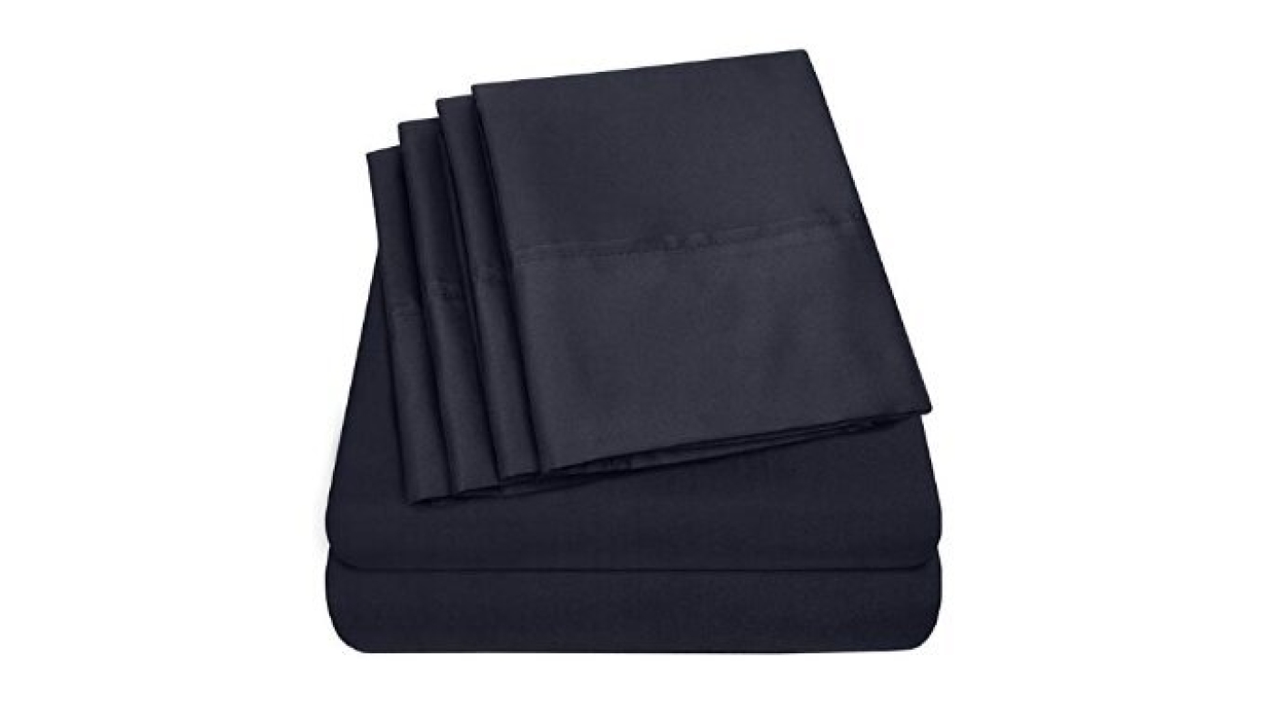 Twin Size Bed Sheets – 4 Piece Set, Ultra Soft, Deep Pocket, Navy