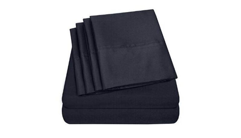 Twin Size Bed Sheets – 4 Piece Set, Ultra Soft, Deep Pocket, Navy