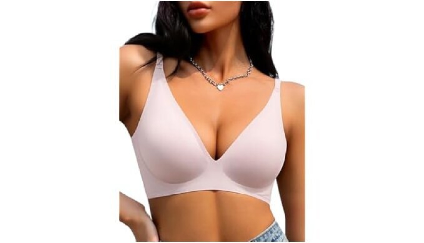 Light Lift Seamless Jelly Wireless Plunge Bra for Women