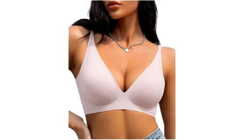 Light Lift Seamless Jelly Wireless Plunge Bra for Women