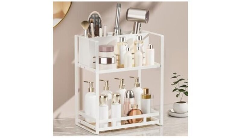 2-Tier Bathroom Counter Organizer for Efficient Storage