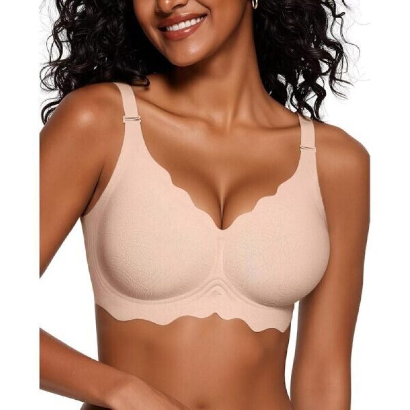 Vertvie Jelly Women's Bras, Full Coverage Wireless Push-Up Bra -51% Off