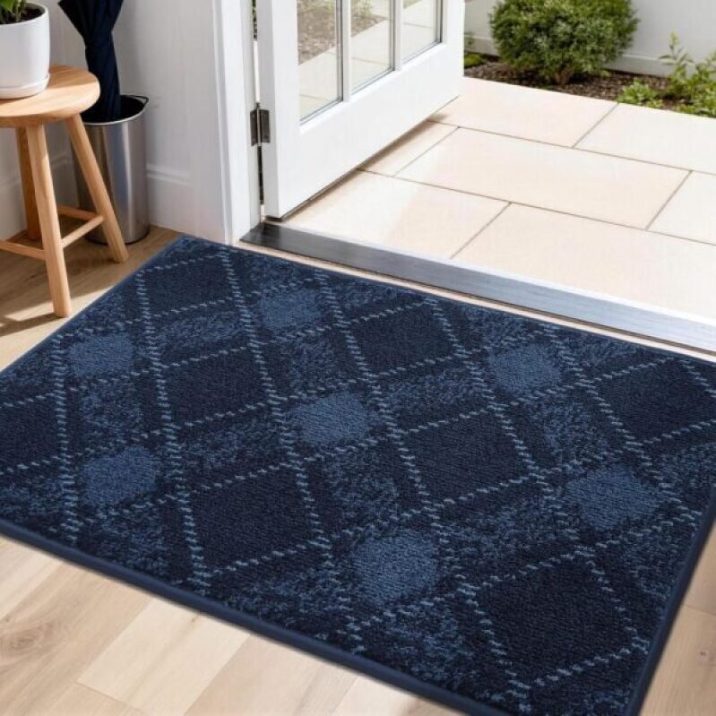 COSY HOMEER Door Mat Non-Slip - Soft Absorbent TPR Backing for Pets & Family