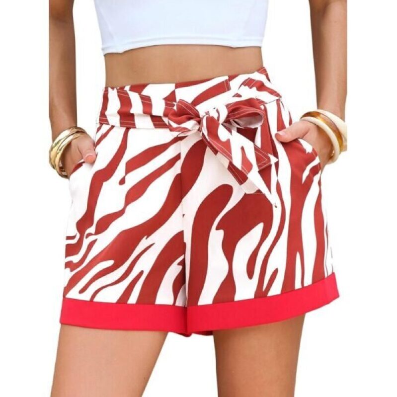 EXLURA Womens High Waist Boho Shorts - 60% Off