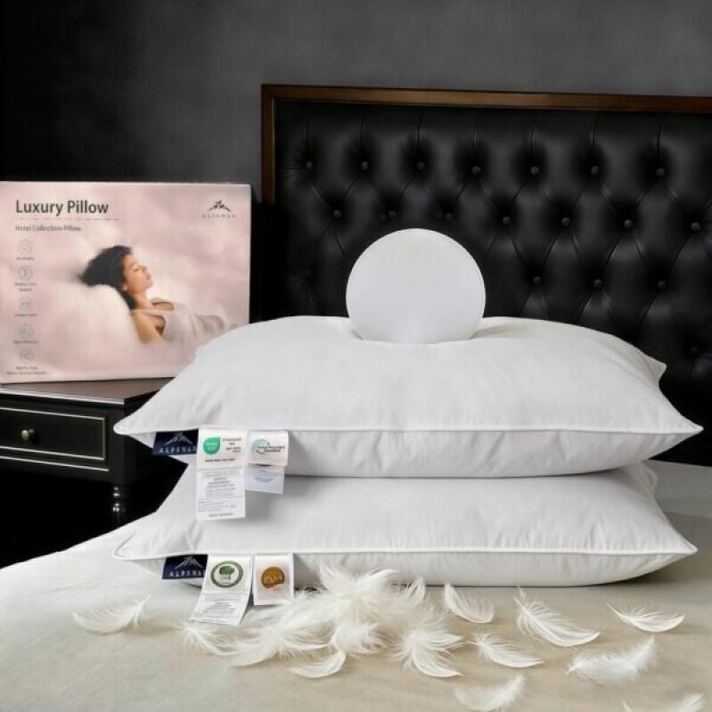 Hotel Quality Goose Down Pillows, Queen Size 2 Pack - 50% Off