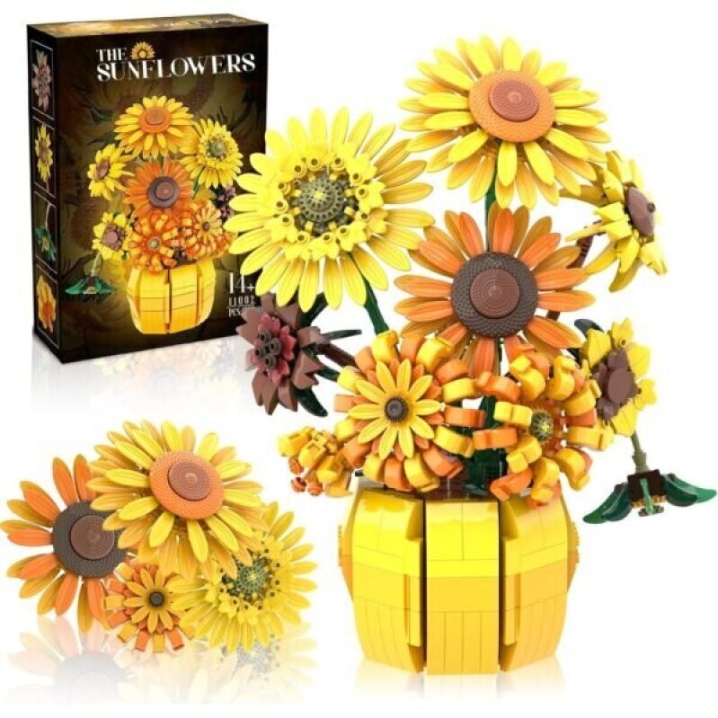 Mavo Brix Sunflowers Building Set - Van Gogh Inspired Art Collection