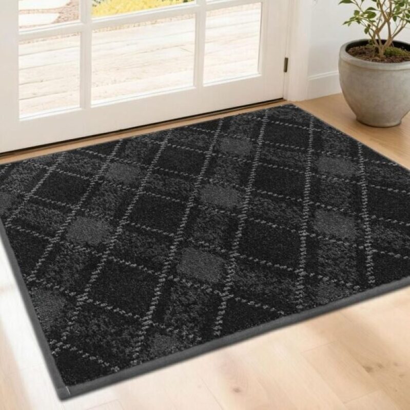 COSY HOMEER Non-Slip Door Mat - Soft, Absorbent TPR Backing for Pets & Family