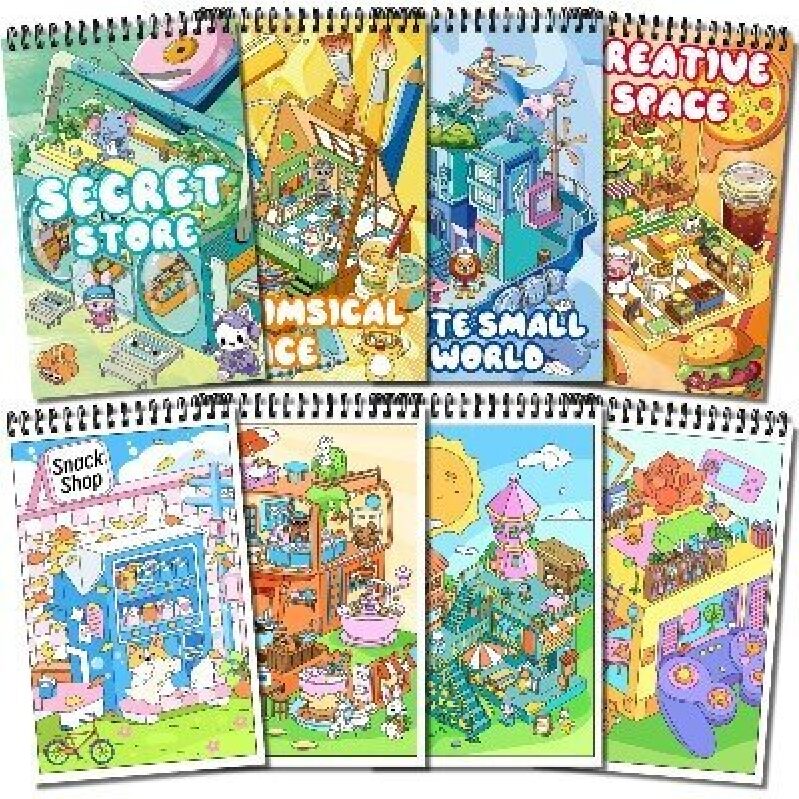 4-Pack Children's Coloring Books Set - Engaging and Educational