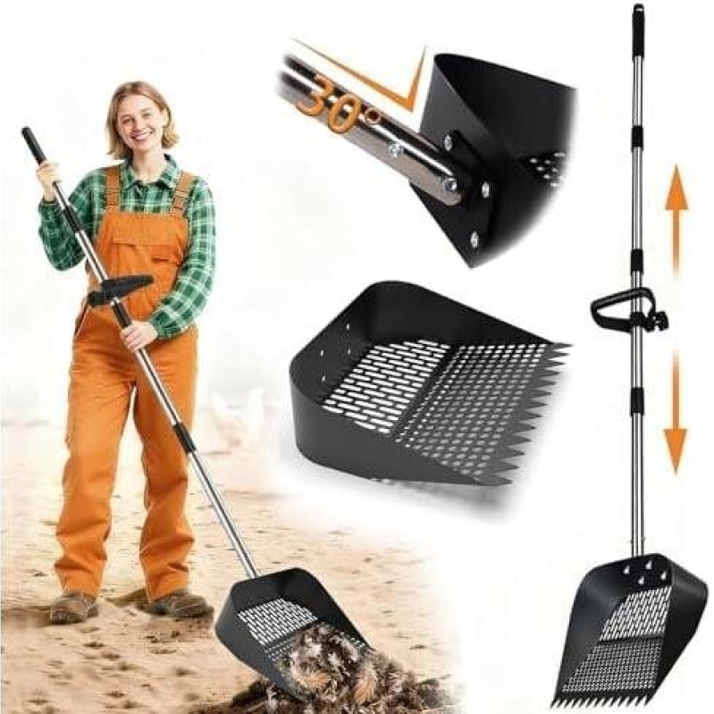 Adjustable Chicken Manure Scoop Rake - 50% Discount