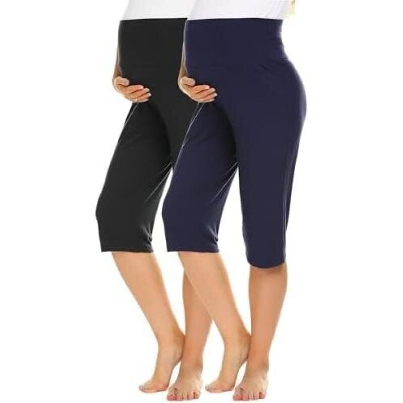 Ekouaer Two-Pack Maternity High-Waist Stretchy Shorts - 50% Off