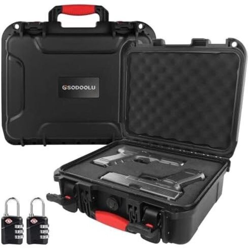 TSA Certified Waterproof Pistol Case with Double Locks - 50% OFF
