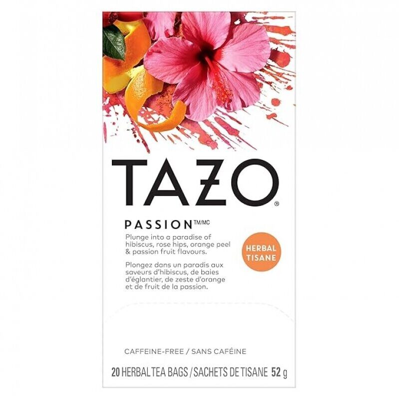 TAZO Passion Herbal Tea Bags - Caffeine-Free Delight