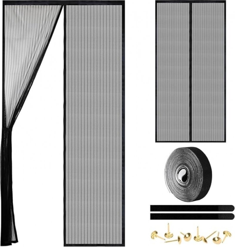 Magnetic Screen Door - Self Sealing, Heavy Duty, Hands Free Mesh Partition