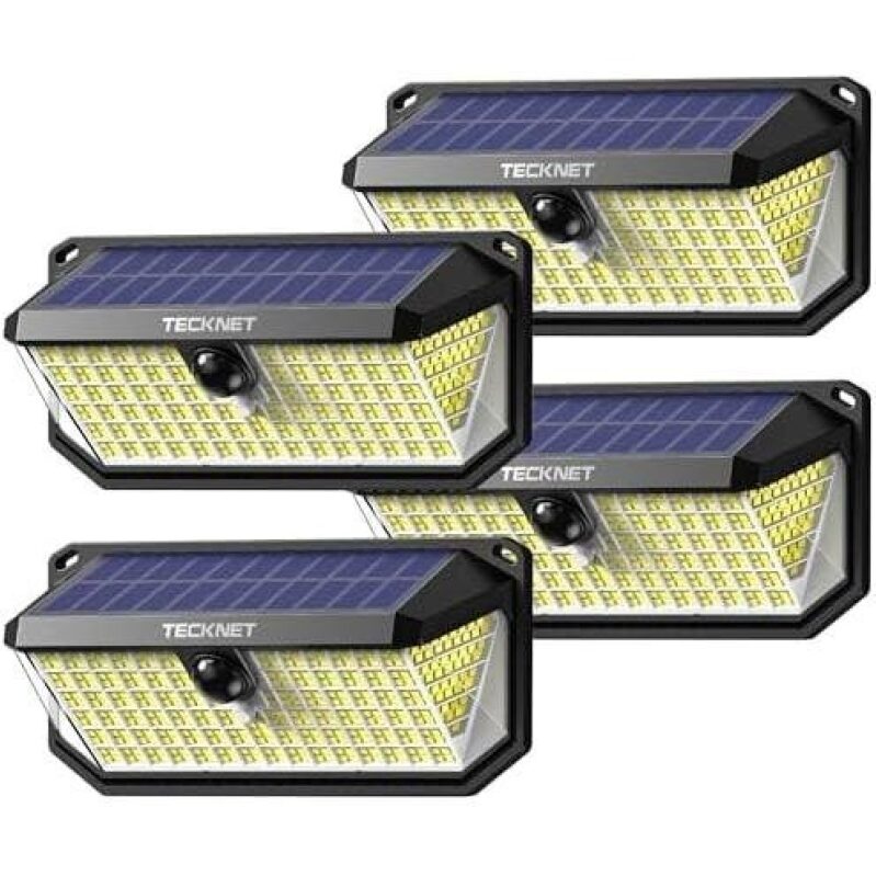 TECKNET Solar Lights Outdoor: 4200LM 416 LED, IP66 Waterproof, 45% Off