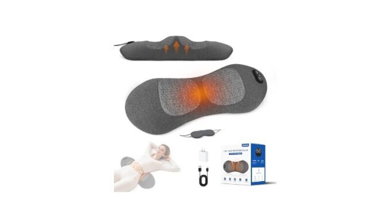 3 in 1 Electric Lumbar Massager Support Pillow for Lower Back Pain Relief