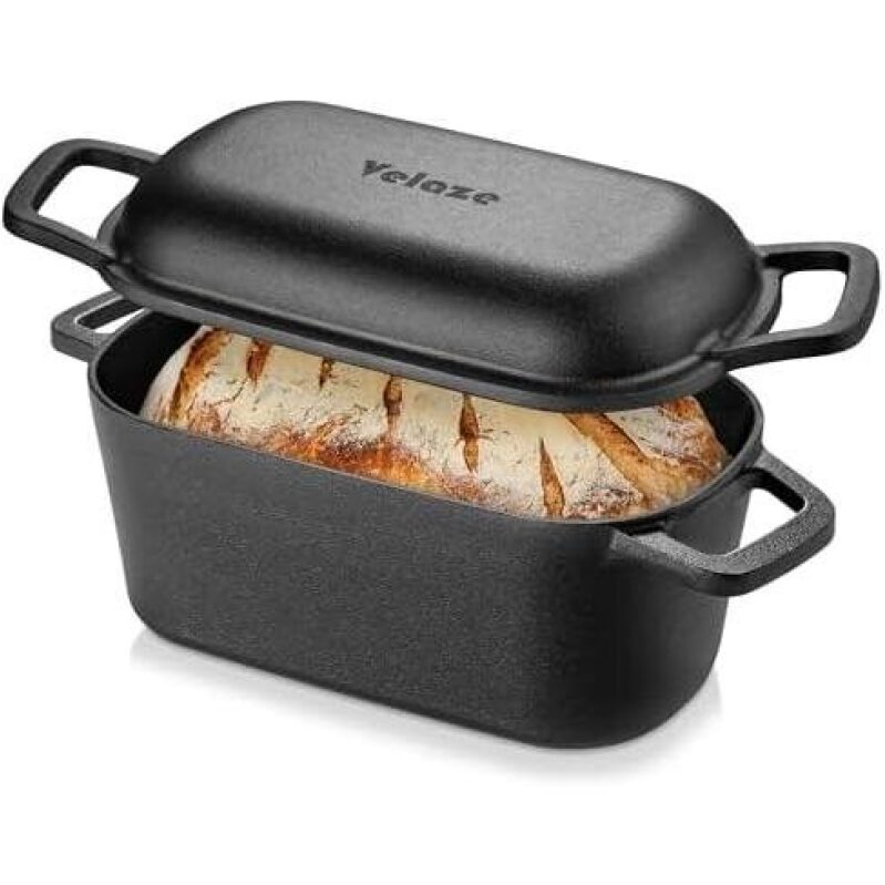50% OFF Velaze Cast Iron Bread Pan - Perfect for Baking