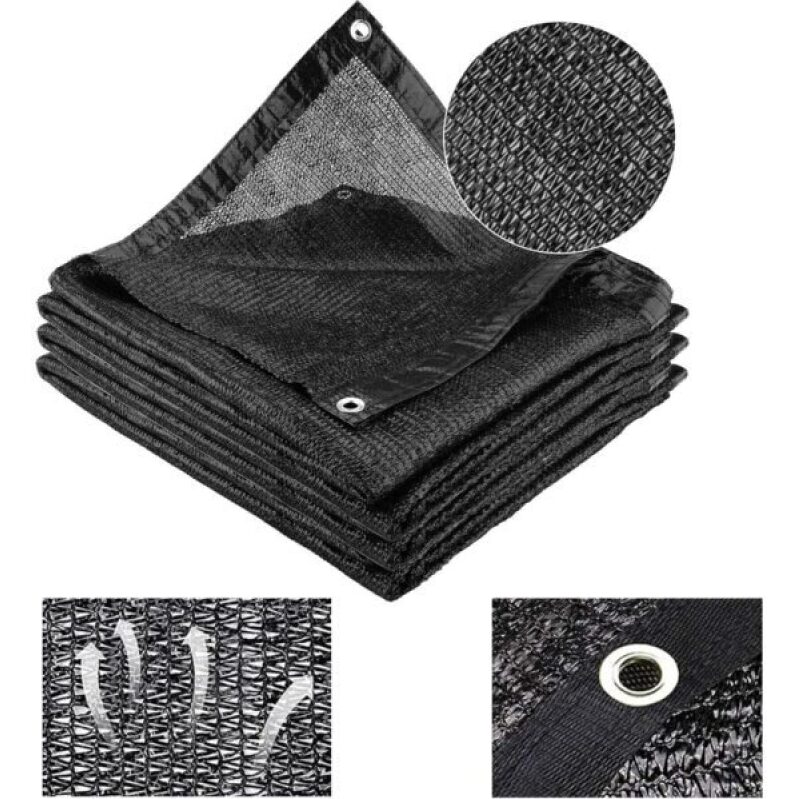 Cliselda 70%-80% Black Shade Cloth for Patio - UV Resistant Sun Shade Mesh Net