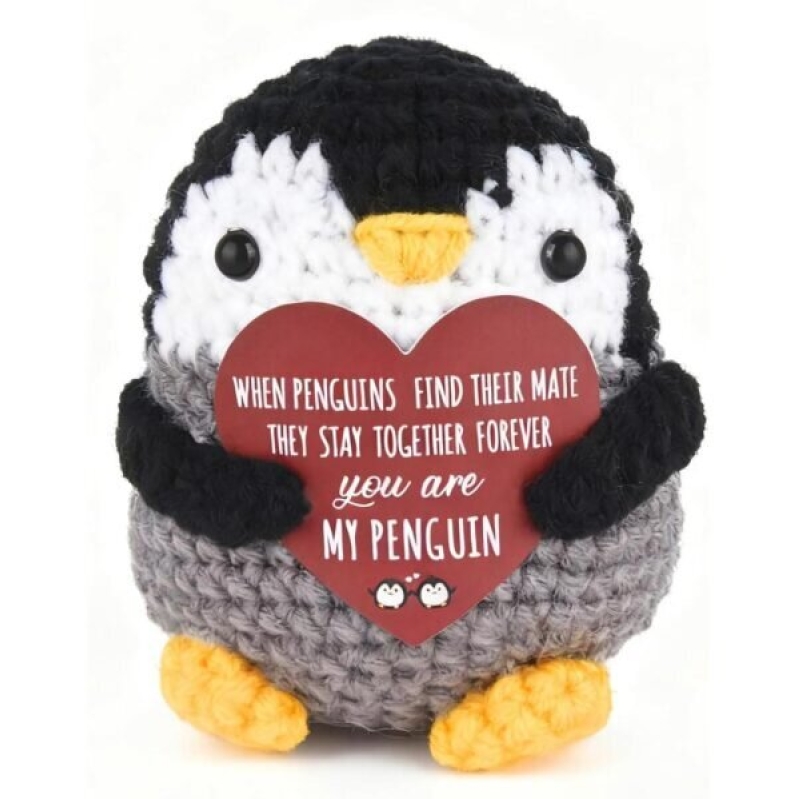 Handmade Crochet Penguin - Romantic Anniversary Gift for Couples