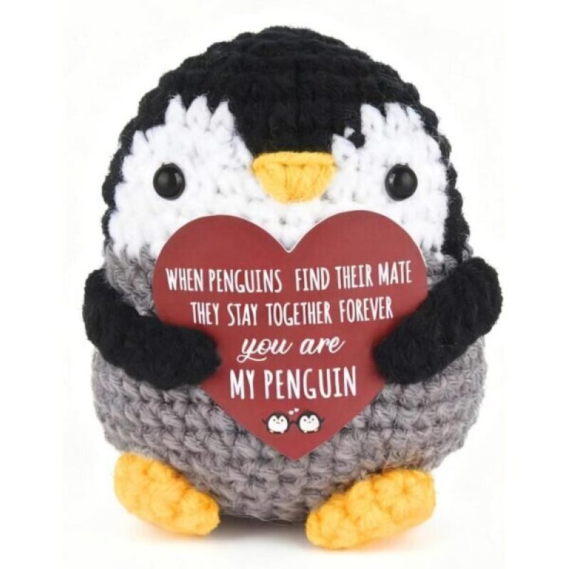 Handmade Crochet Penguin - Romantic Anniversary Gift for Couples