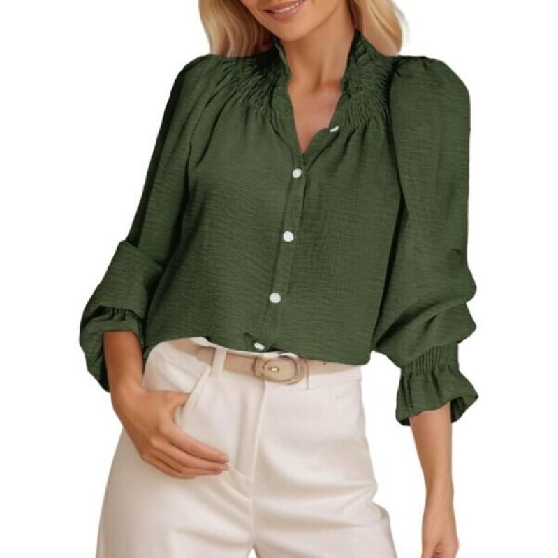 Elevate Your Wardrobe with Tankaneo's Puff Long Sleeve Blouse - 50% Off!