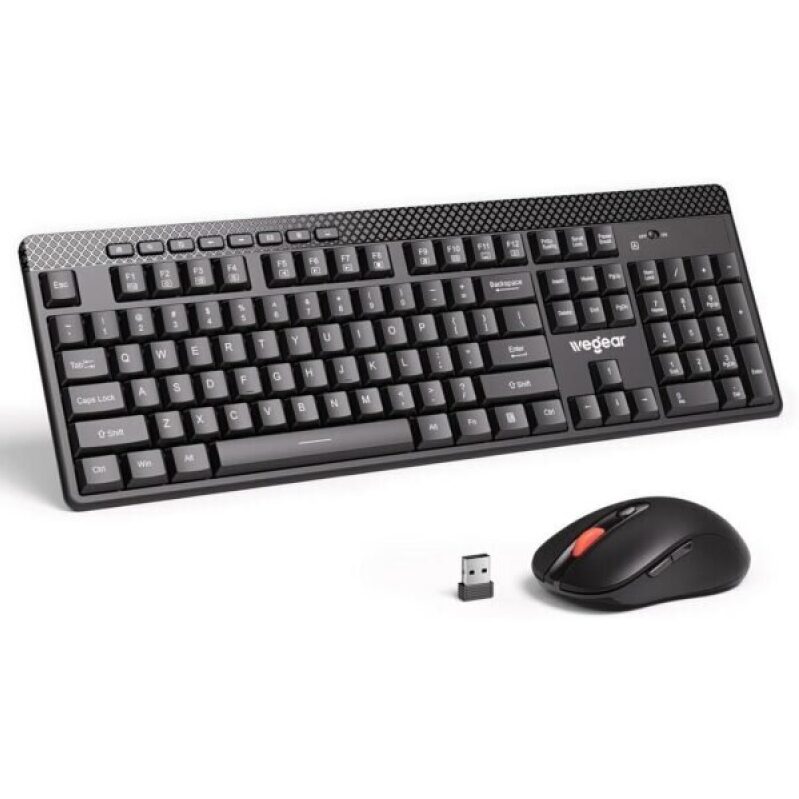 50% Off WeGear Wireless Keyboard and Mouse Combo - Adjustable 4000 DPI Mouse, Silent Typewriter for PC, Desktop, Laptop, MacBook