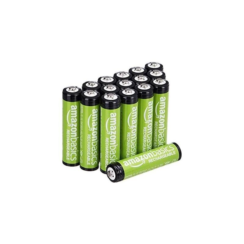 AmazonBasics 16ct AAA Rechargeable Batteries - 800mAh - High-Capacity & Reliable