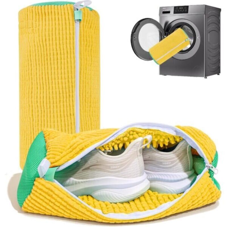 Laundry Shoe Bag for Washer and Dryer – 2pc Reusable Shoe Cleaning Bag for Sneaker Tennis Shoes Unstain Cleaner Kit (Yellow 2pcs) -69%