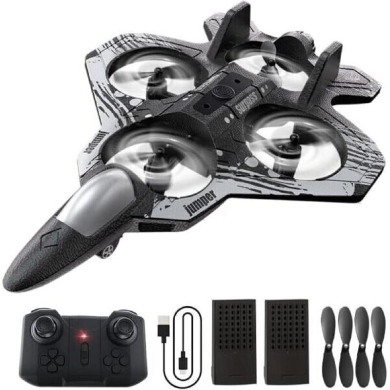 Remote Control Foam Airplane Drone with LED Light - 70% Off