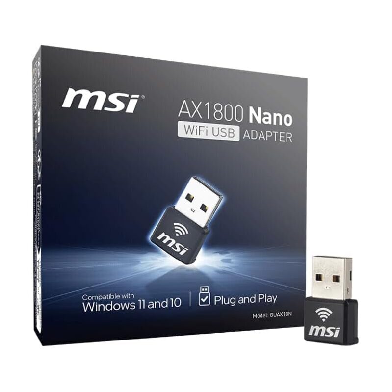 Upgrade to WiFi 6 with MSI AX1800 Nano Adapter
