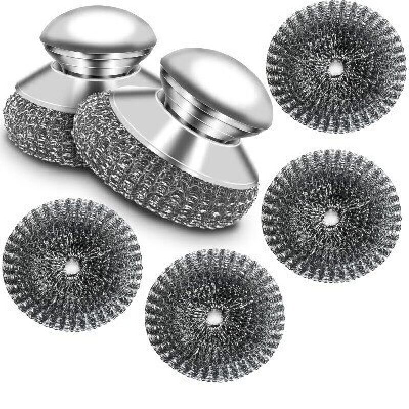 Omeyo Stainless Steel Cleaning Balls with Handles - 4 Pack