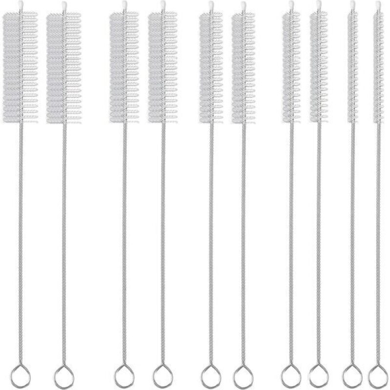 AFUUFA Stainless Steel Straw Cleaning Brushes - 10-Inch Pack of 10