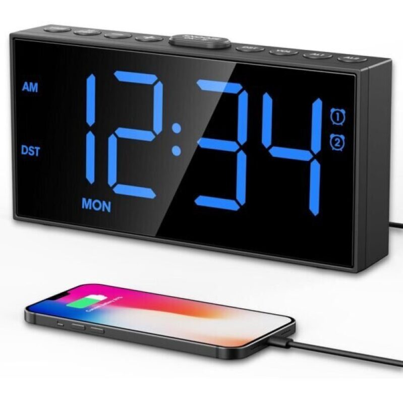 PPLEE Digital Alarm Clock - Sleek Design, USB Charging, 50% Off
