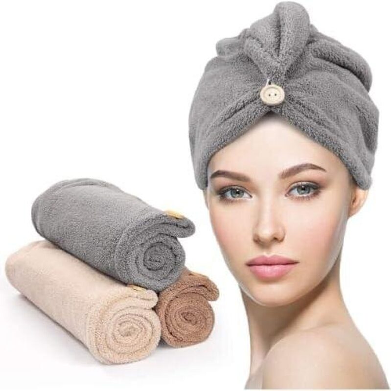 YFONG Microfiber Hair Towel 3 Pack - 46% Off