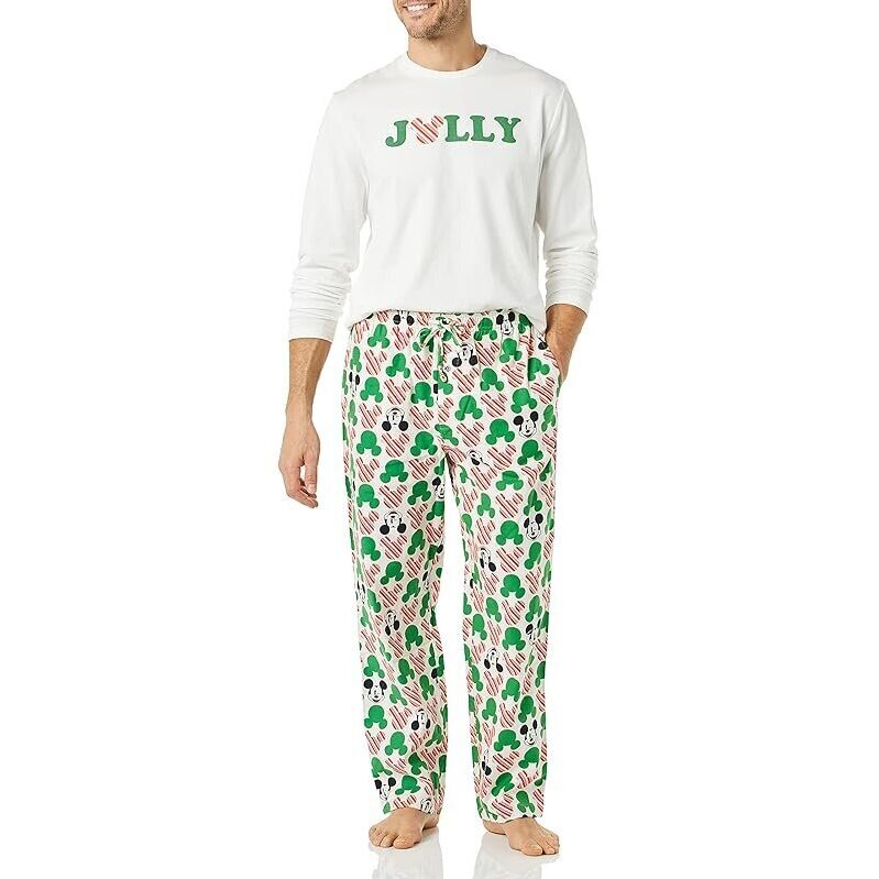 Disney Men's Flannel Pajama Sleep Sets - Cozy, Festive, and Comfortable