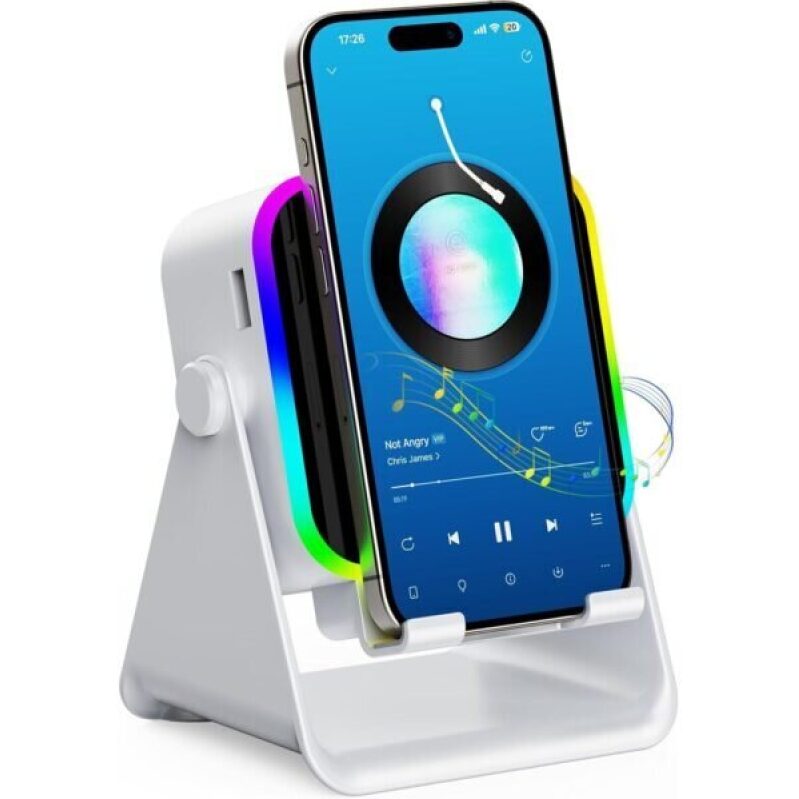 TARKARI Wireless Charging Speaker with Multi-Color LED - 61% Off