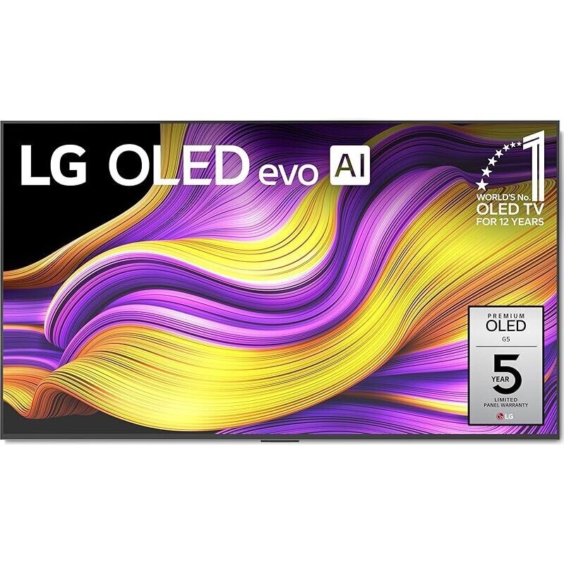 LG OLED55G5WUA 55-Inch OLED evo AI 4K Smart TV - Brightest OLED, Enhanced Viewing