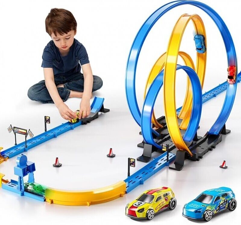 PEADUCK Slot Car Games Race Cars Toys for Kids Ages 5-7