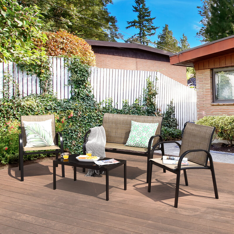 Affordable and Durable Patio Furniture Set with Coffee Table
