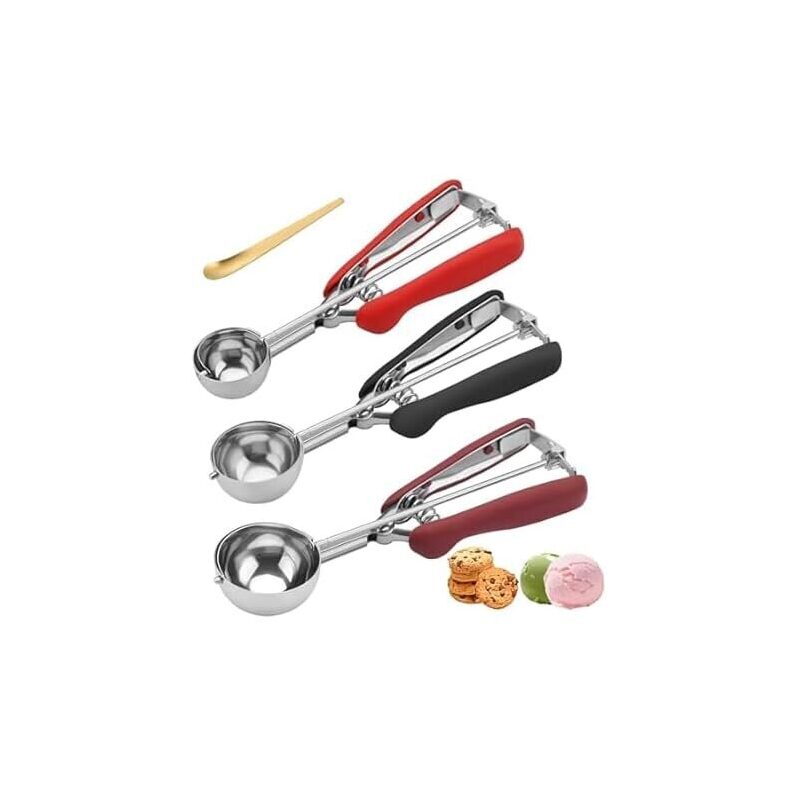 3Pcs Ice Cream/Cookie Scoop Set - Perfect for Baking and Desserts
