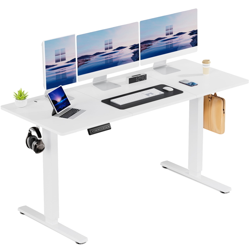 Height Adjustable Electric Standing Desk - 63x24 Inches
