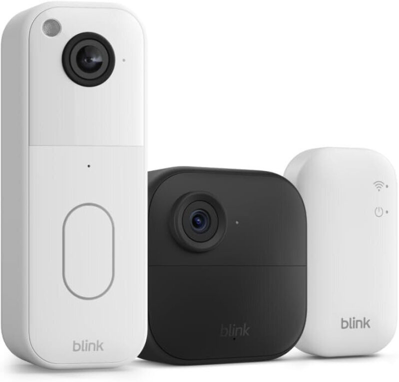 Blink Wireless Smart Doorbell + Outdoor 4 Camera Bundle - Smart Home Security